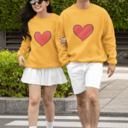 Yellow Classy Glamorous Couple T-Shirts for stylish couples – premium cotton matching outfit