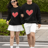 Black Classy Glamorous Couple T-Shirts for stylish couples – premium cotton matching outfit