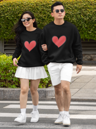 Black Classy Glamorous Couple T-Shirts