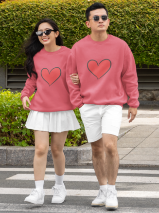 Pink Classy Glamorous Couple T-Shirts