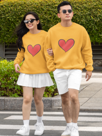 Yellow Classy Glamorous Couple T-Shirts